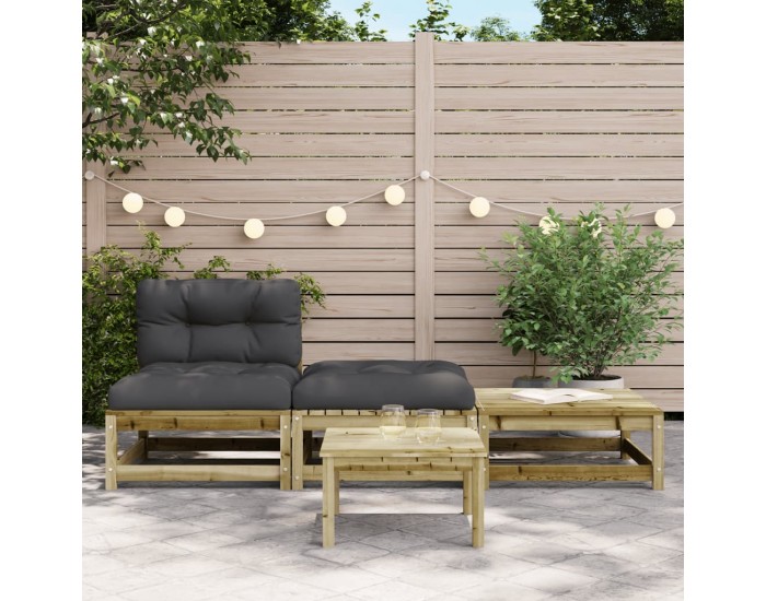 Sonata H Градинско кресло без подлакътници, с възглавници и табуретки