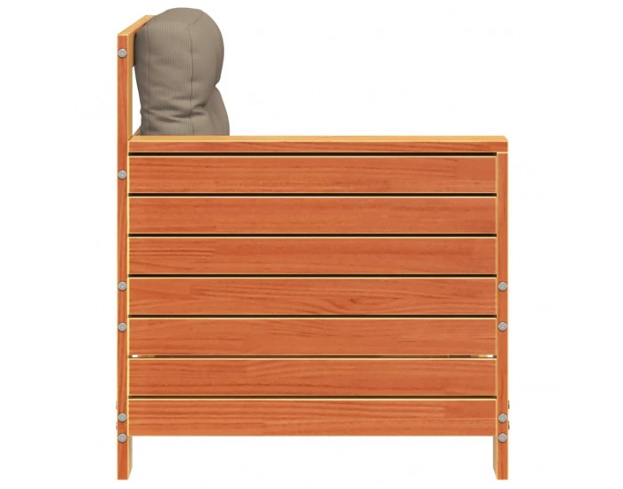 Sonata H Градинско кресло с подлакътник с възглавница восъчнокафяв бор