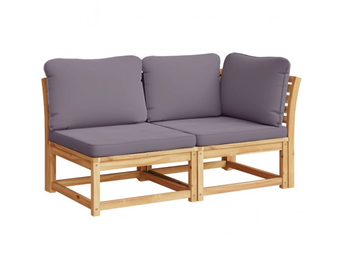 Sonata H Градински лаундж комплект с възглавници, 6 части, масив акация