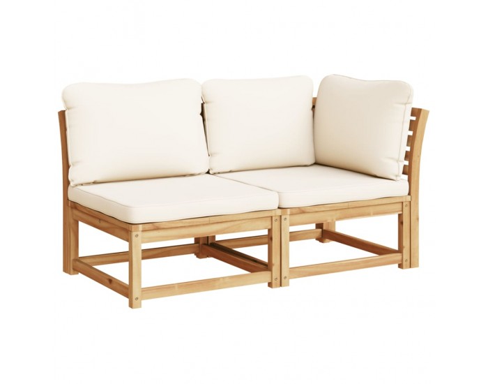 Sonata H Градински лаундж комплект с възглавници, 6 части, масив акация