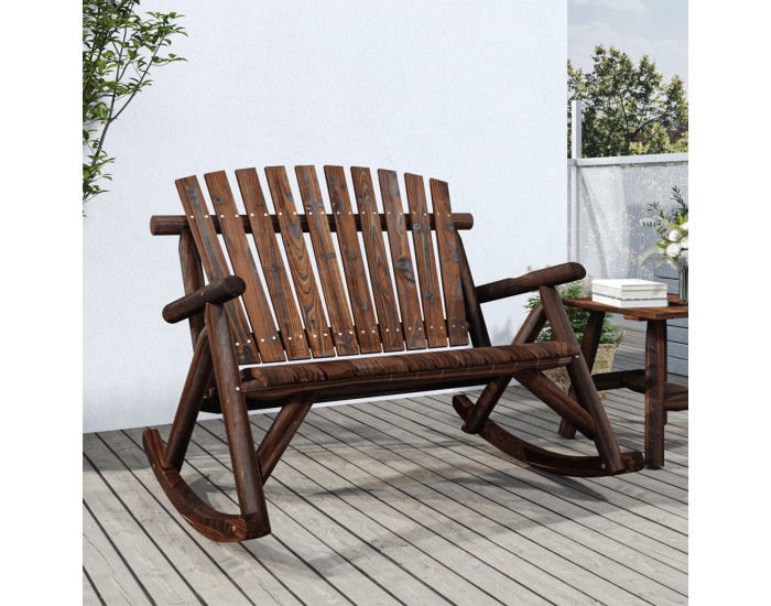 Sonata H 2-местна градинска пейка люлка 123x96x102 см масивен смърч