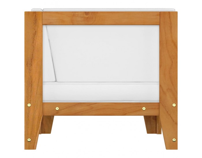 Sonata H Модулен ъглов диван с кремавобели възглавници, акация масив