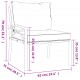 Sonata H Градински столове със сиви възглавници 2 бр 62x75x79 см стомана