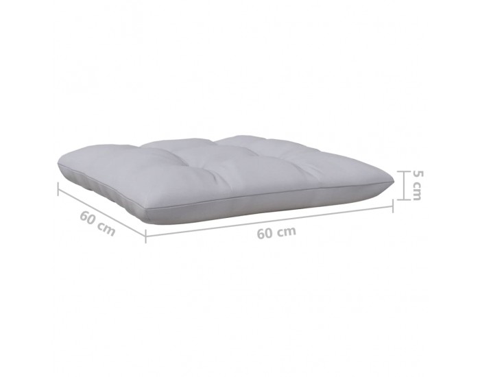 Sonata H 2-местен градински диван със сиви възглавници, бор масив