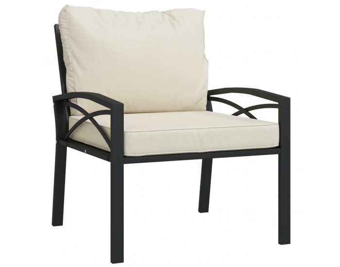 Sonata H Градински столове с пясъчни възглавници 2 бр 68x76x79см стомана