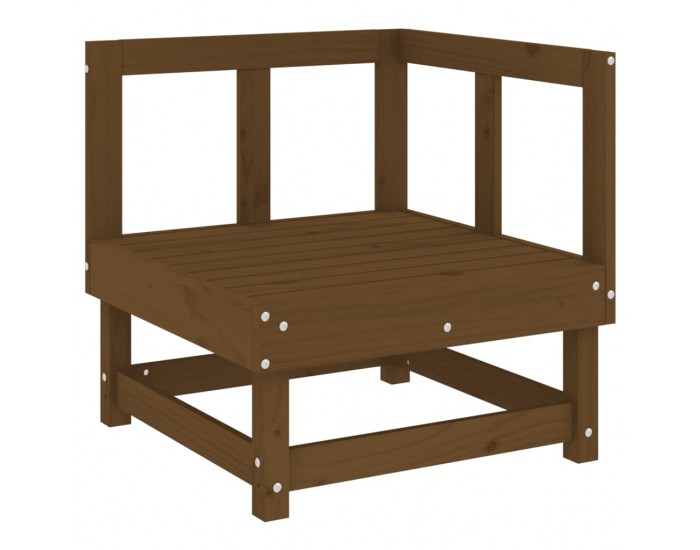 Sonata H Градински ъглови дивани, 2 бр, меденокафяви, бор масив