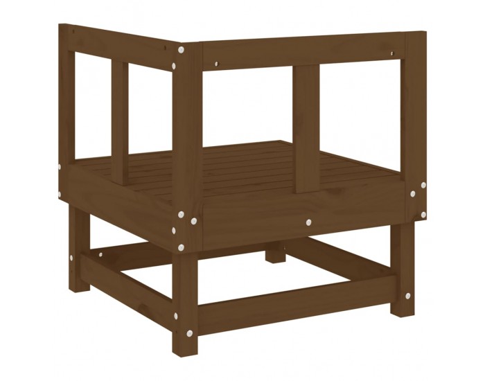 Sonata H Градински ъглови дивани, 2 бр, меденокафяви, бор масив