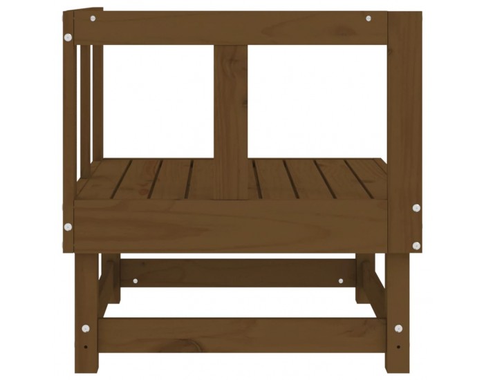 Sonata H Градински ъглови дивани, 2 бр, меденокафяви, бор масив