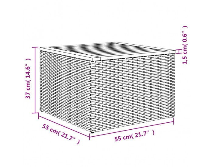 Sonata H Градински диван с възглавници, 11 части, бежов полиратан