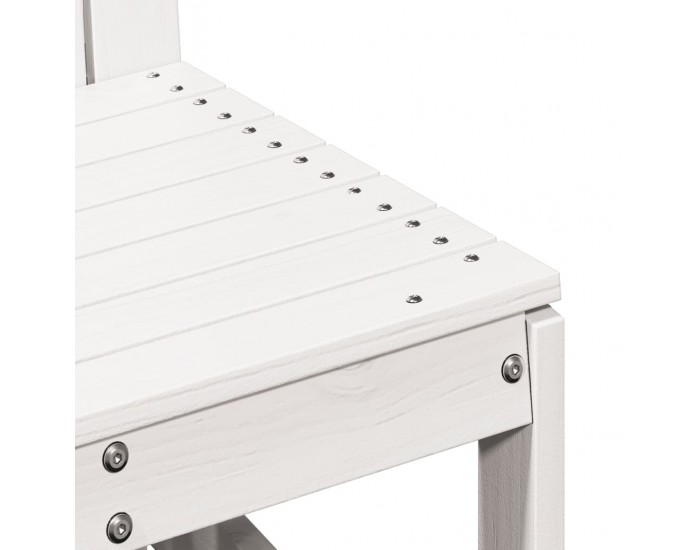 Sonata H Градински стол, бял, 50,5x55x77 см, борово дърво масив