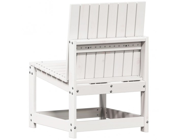 Sonata H Градински стол, бял, 50,5x55x77 см, борово дърво масив