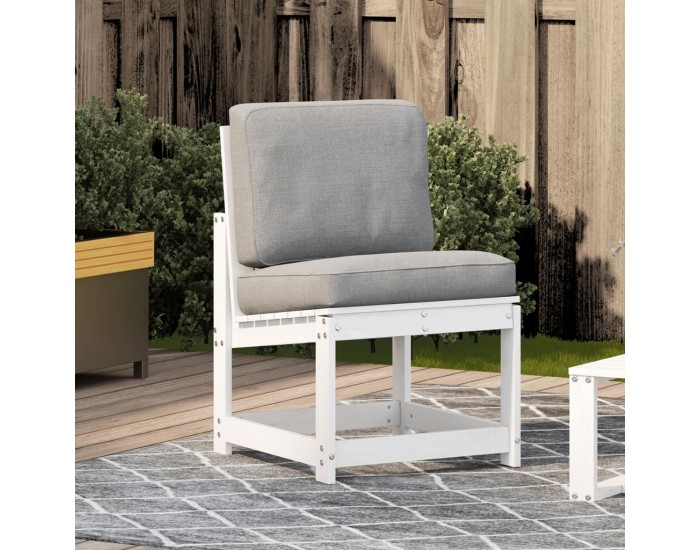 Sonata H Градински стол, бял, 50,5x55x77 см, борово дърво масив