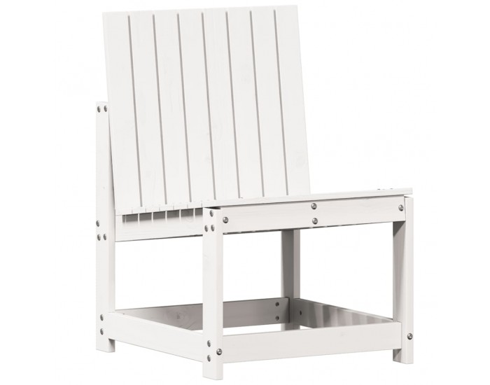 Sonata H Градински стол, бял, 50,5x55x77 см, борово дърво масив