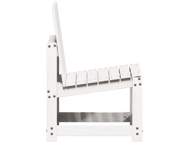 Sonata H Градински стол, бял, 50,5x55x77 см, борово дърво масив