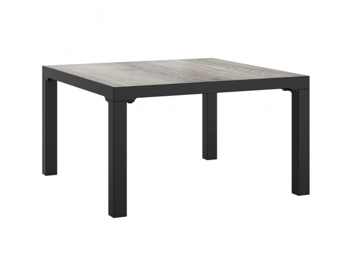Sonata H Градинска маса за кафе сива 55x55x31 cм DPC и стомана