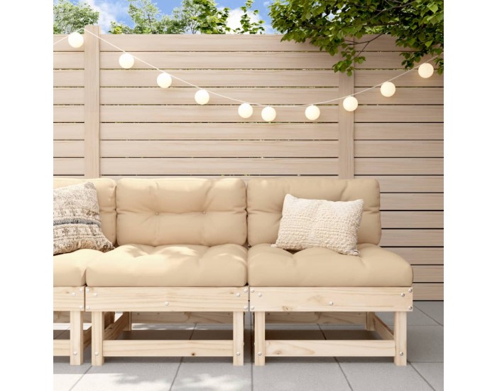 Sonata H Средни дивани с възглавници, 2 бр, борово дърво масив