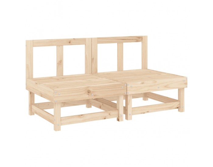 Sonata H Средни дивани с възглавници, 2 бр, борово дърво масив