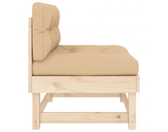 Sonata H Средни дивани с възглавници, 2 бр, борово дърво масив