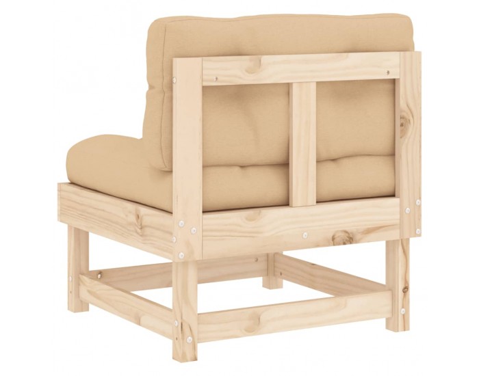 Sonata H Средни дивани с възглавници, 2 бр, борово дърво масив