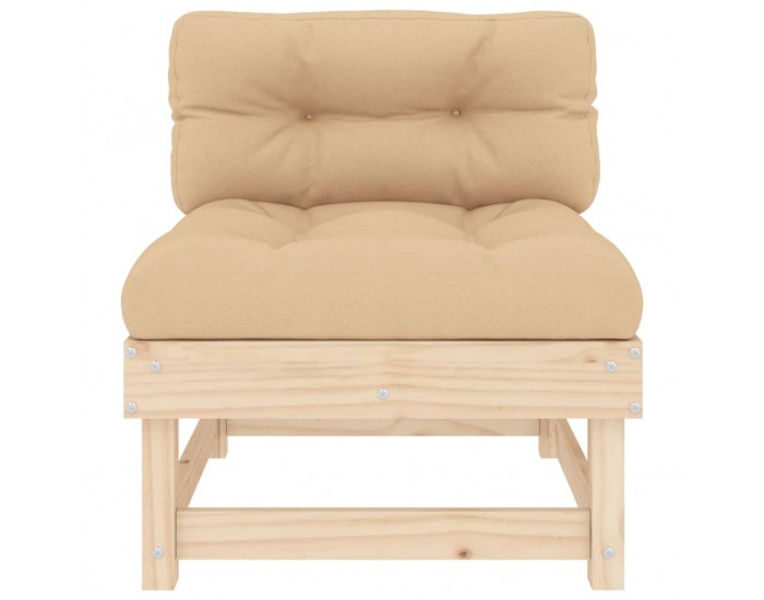 Sonata H Средни дивани с възглавници, 2 бр, борово дърво масив