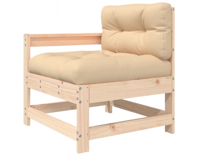 Sonata H Градински столове с възглавници, 2 бр, бор масив