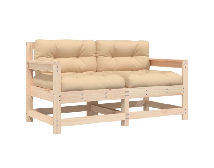 Sonata H Градински столове с възглавници, 2 бр, бор масив