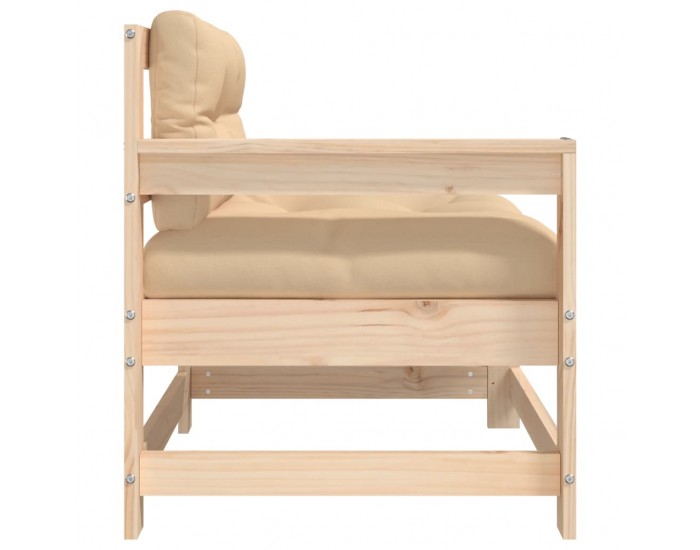 Sonata H Градински столове с възглавници, 2 бр, бор масив