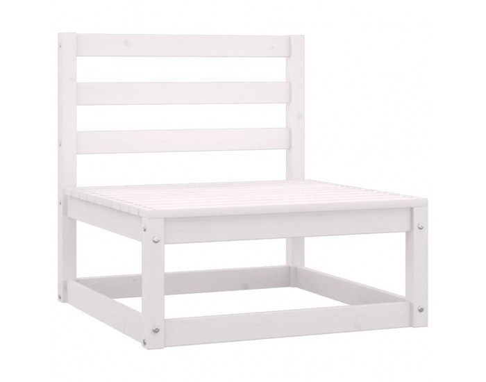 Sonata H Градински лаундж комплект 3 части с възглавници бял бор масив