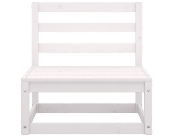 Sonata H Градински лаундж комплект 3 части с възглавници бял бор масив