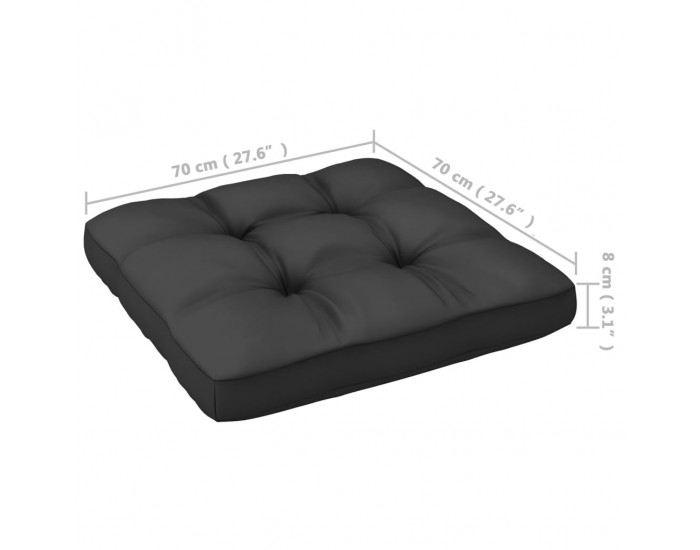 Sonata H Градински лаундж комплект 3 части с възглавници бял бор масив