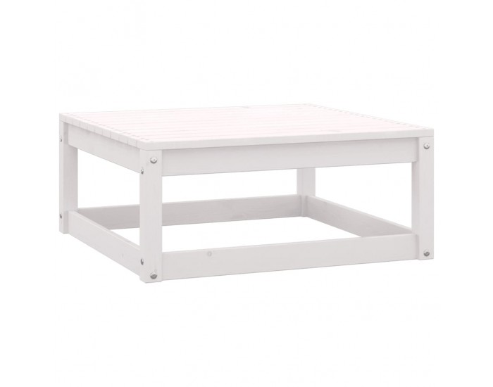 Sonata H Градински лаундж комплект 3 части с възглавници бял бор масив