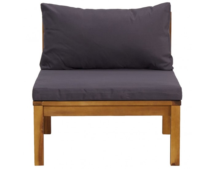 Sonata H Комплект диван от 2 части с тъмносиви възглавници акация