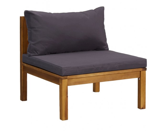 Sonata H Комплект диван от 2 части с тъмносиви възглавници акация