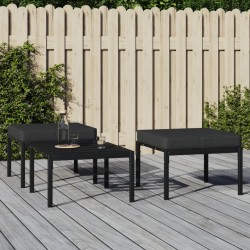 Sonata H Градински табуретки сиви възглавници 2 бр 60x60x35 см стомана - Инструменти, Аксесоари за градината