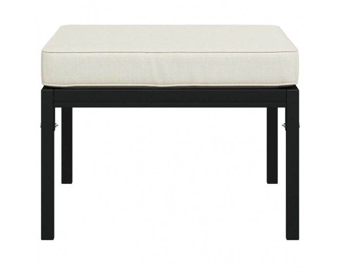 Sonata H Градински табуретки с възглавници, 2 бр, 60x60x35 см, стомана