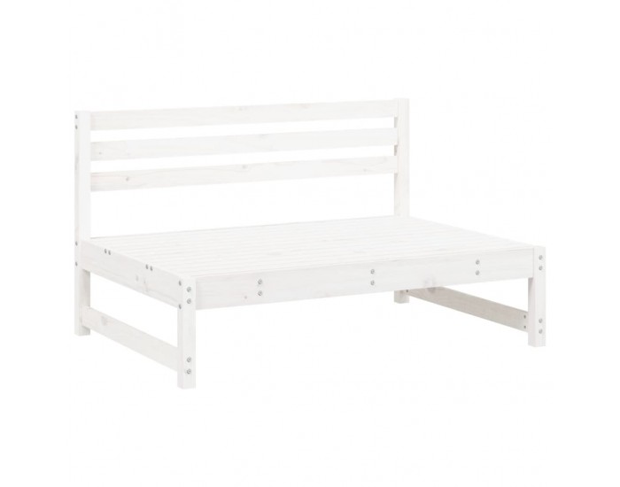 Sonata H Градински лаундж комплект, 2 части, бял, бор масив