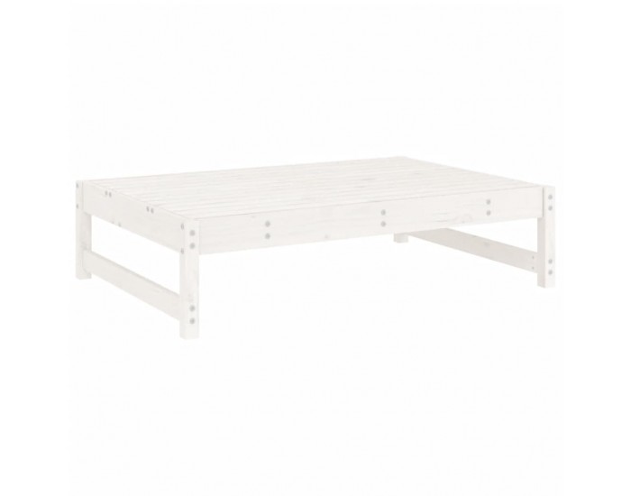 Sonata H Градински лаундж комплект, 2 части, бял, бор масив