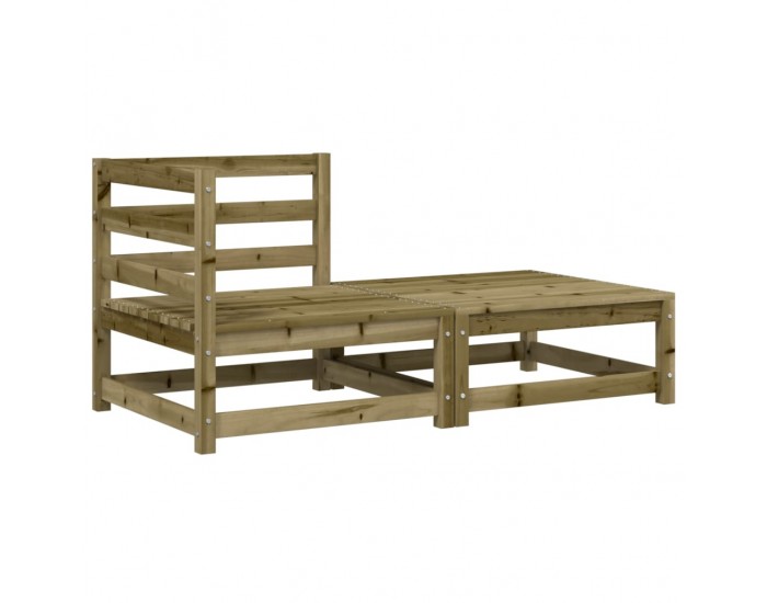 Sonata H Градински ъглов диван с възглавници и табуретка за крака