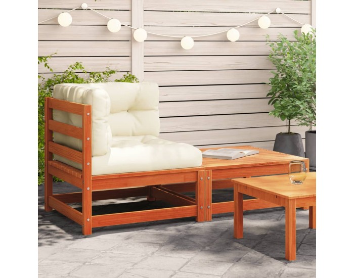 Sonata H Градински ъглов диван с възглавници и табуретка за крака