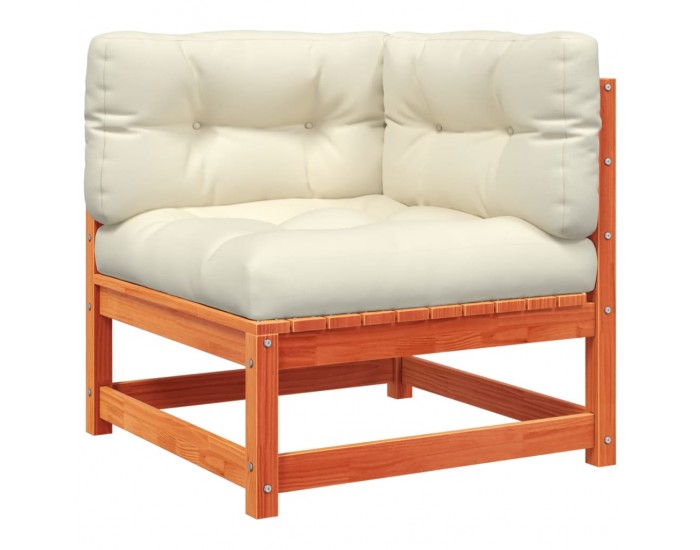 Sonata H Градински ъглов диван с възглавници и табуретка за крака