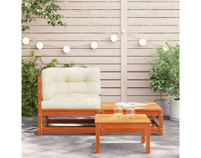 Sonata H Градински ъглов диван с възглавници и табуретка за крака