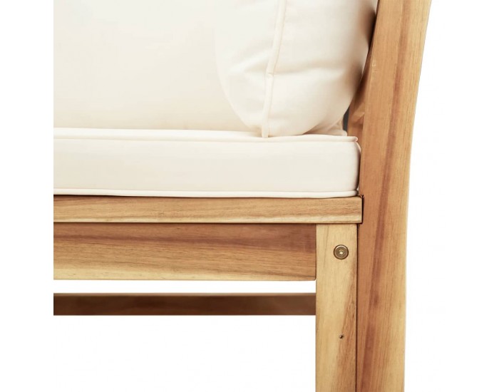 Sonata H Градински лаундж комплект с възглавници, 4 части, масив акация