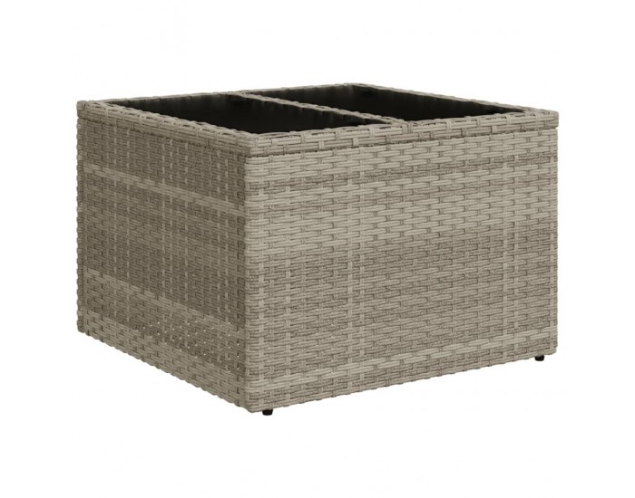 Sonata H Градински комплект с възглавници, 10 части, светлосив полиратан