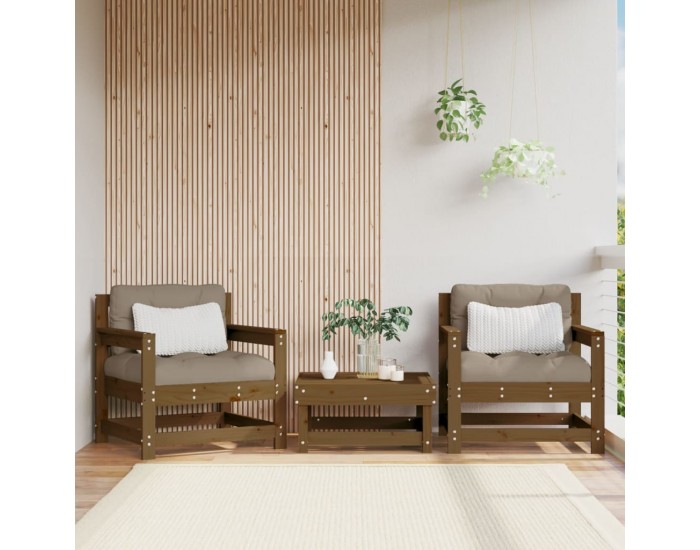 Sonata H Градински столове, 2 бр, меденокафяви, бор масив