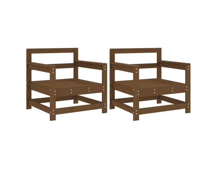 Sonata H Градински столове, 2 бр, меденокафяви, бор масив