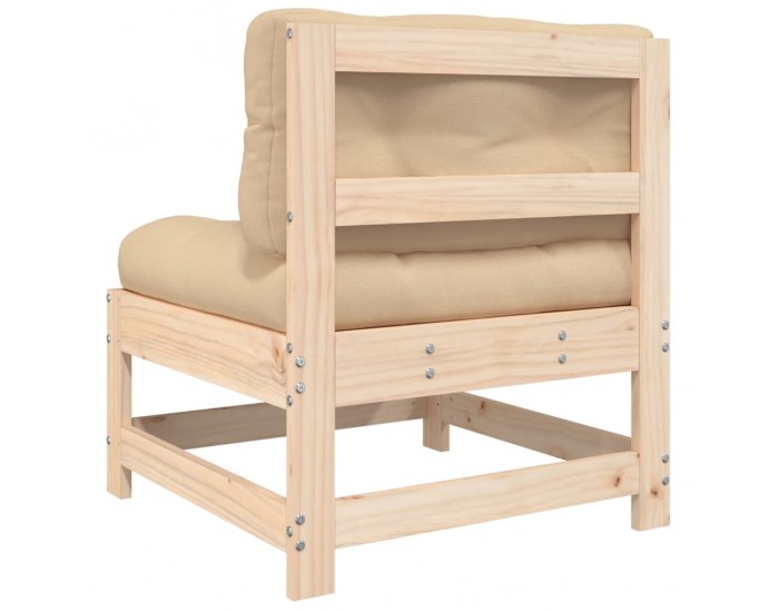 Sonata H Среден диван с възглавници, борово дърво масив