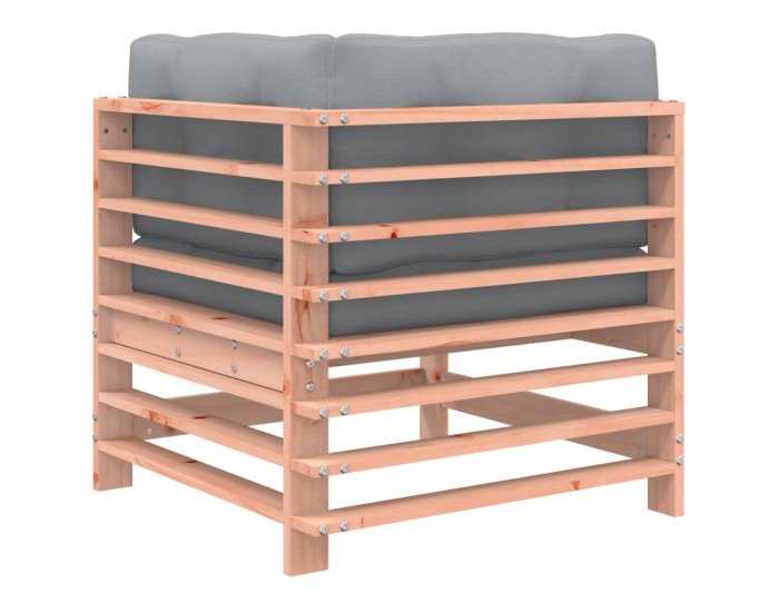 Sonata H Ъглов диван с възглавници, дугласко дърво масив