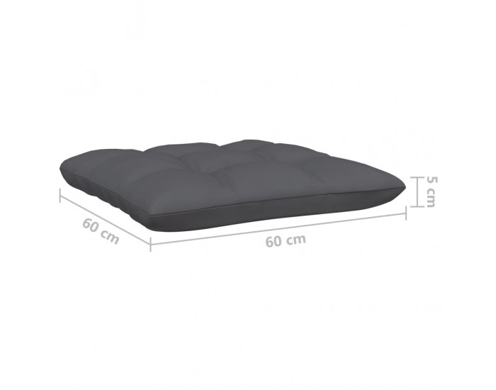 Sonata H Градински лаундж комплект 3 части с възглавници сив бор масив