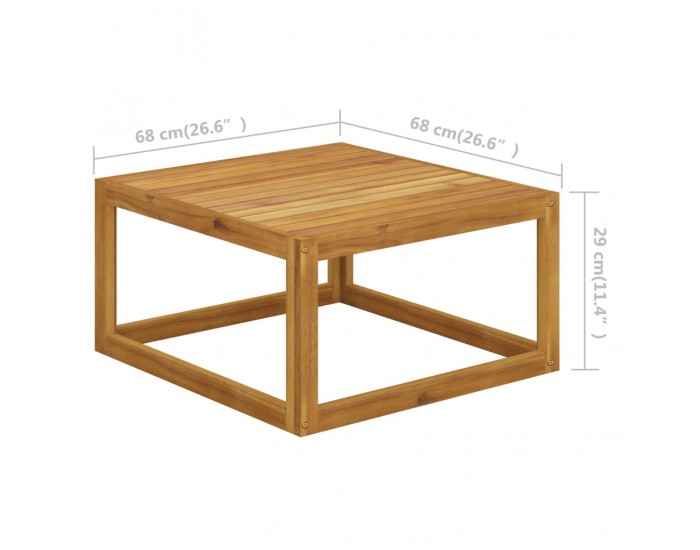 Sonata H Табуретка, кремава възглавница, акациево дърво масив
