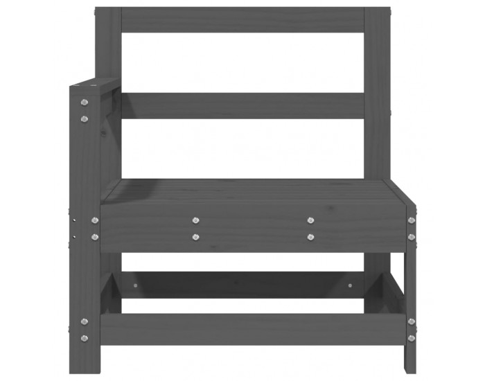 Sonata H Градински ъглови дивани, 2 бр, сиви, бор масив